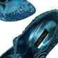 Blue Sequin Mary Jane Pumps High Heels Shoes