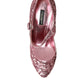 Pink Sequin Mary Jane Pumps High Heels Shoes