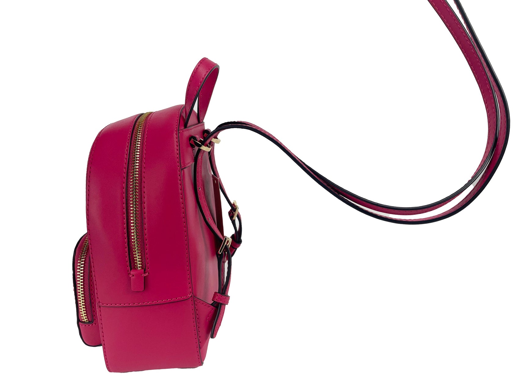 Jaycee Mini XS Rucksacktasche aus genarbtem Leder mit Reißverschlusstasche