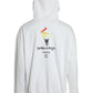 White Cotton Logo Hooded Pullover Sweatshirt Sweater