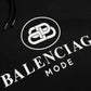 Black Cotton Logo Hooded Pullover Sweatshirt Sweater