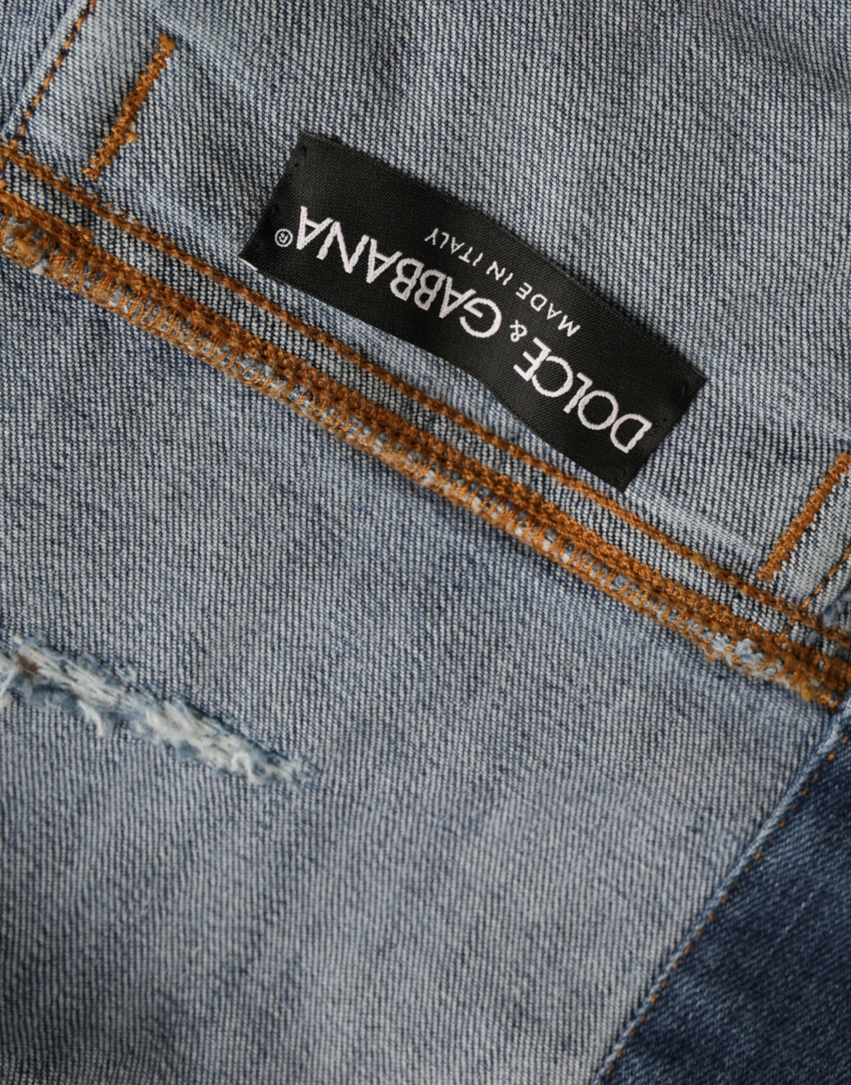 Giacca in denim corto con effetto tie-dye in cotone verde