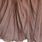 Brown Polyester Pleated High Waist Midi Skirt