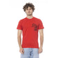 T-shirt da uomo in cotone rosso