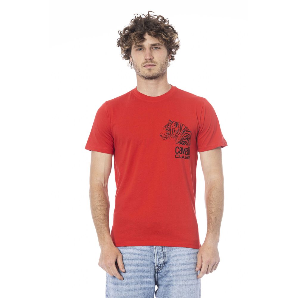T-shirt da uomo in cotone rosso