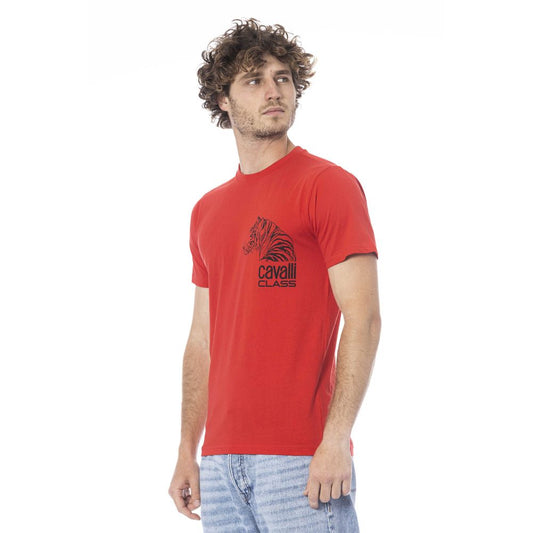 T-shirt da uomo in cotone rosso