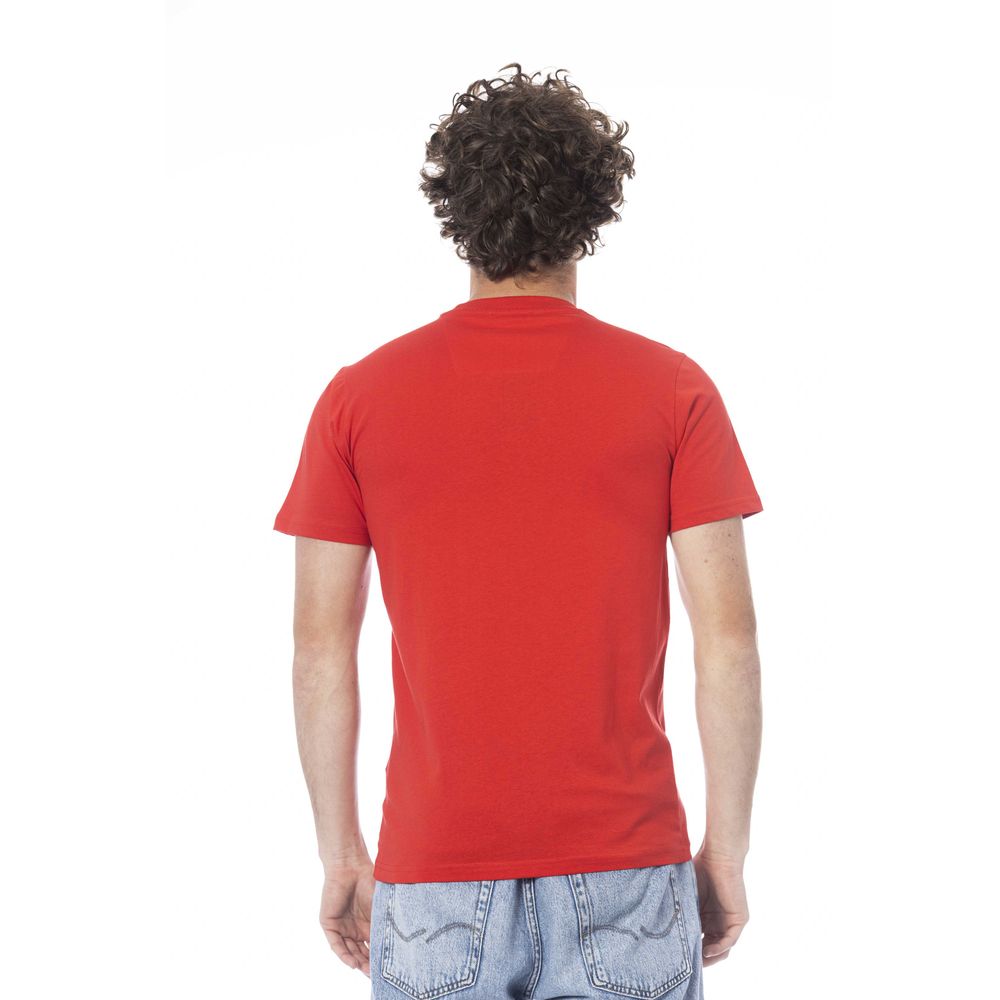 T-shirt da uomo in cotone rosso