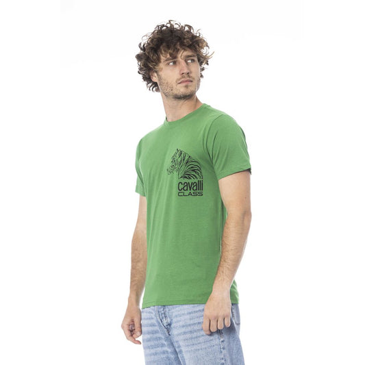 T-shirt da uomo in cotone verde