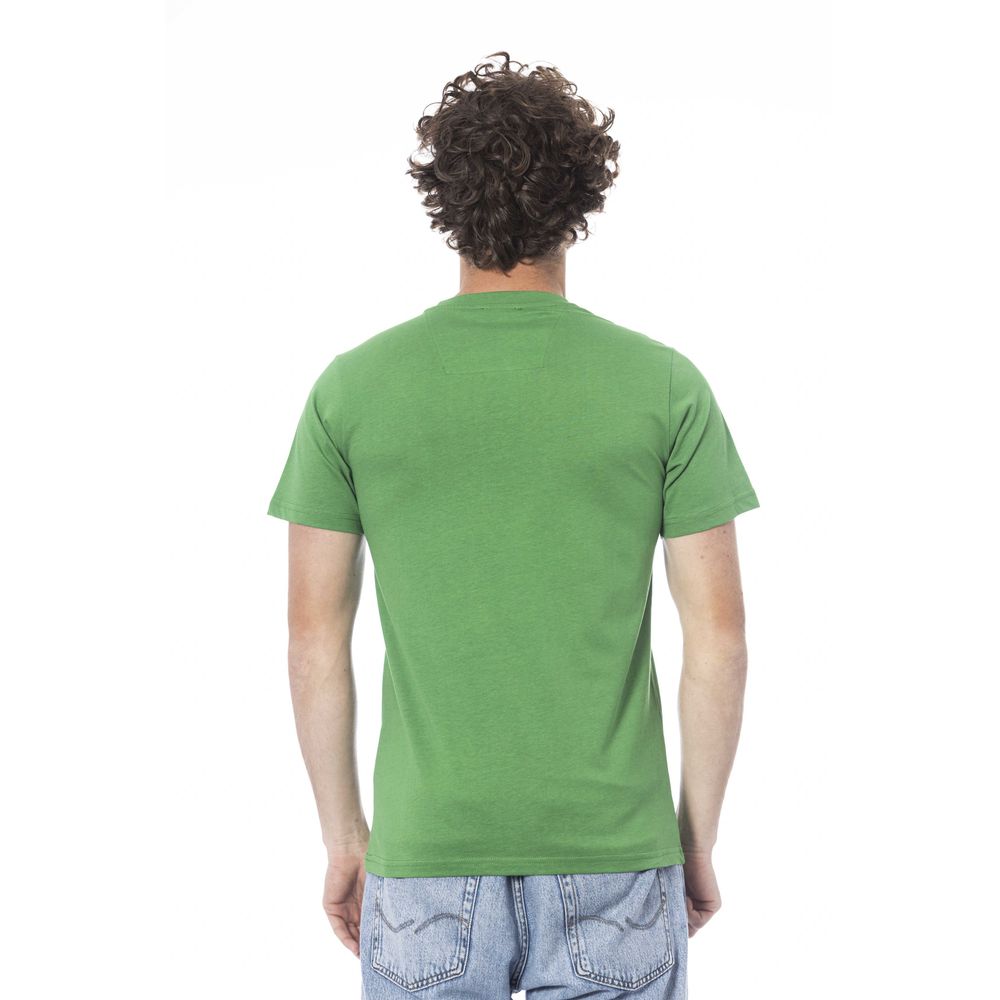 T-shirt da uomo in cotone verde