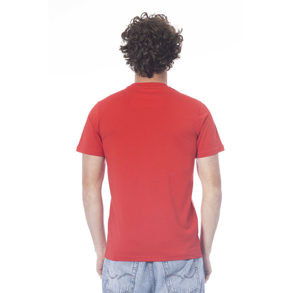 T-shirt da uomo in cotone rosso