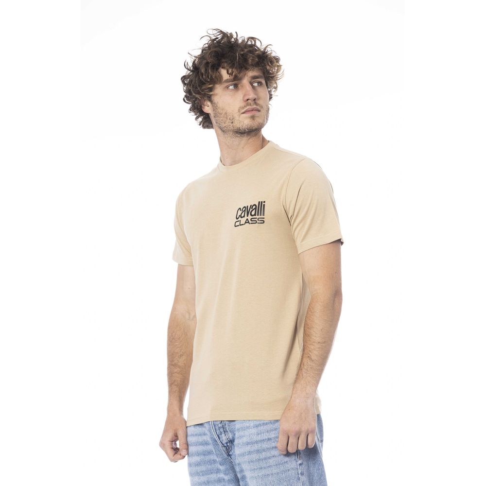 Beiges Herren-T-Shirt aus Baumwolle