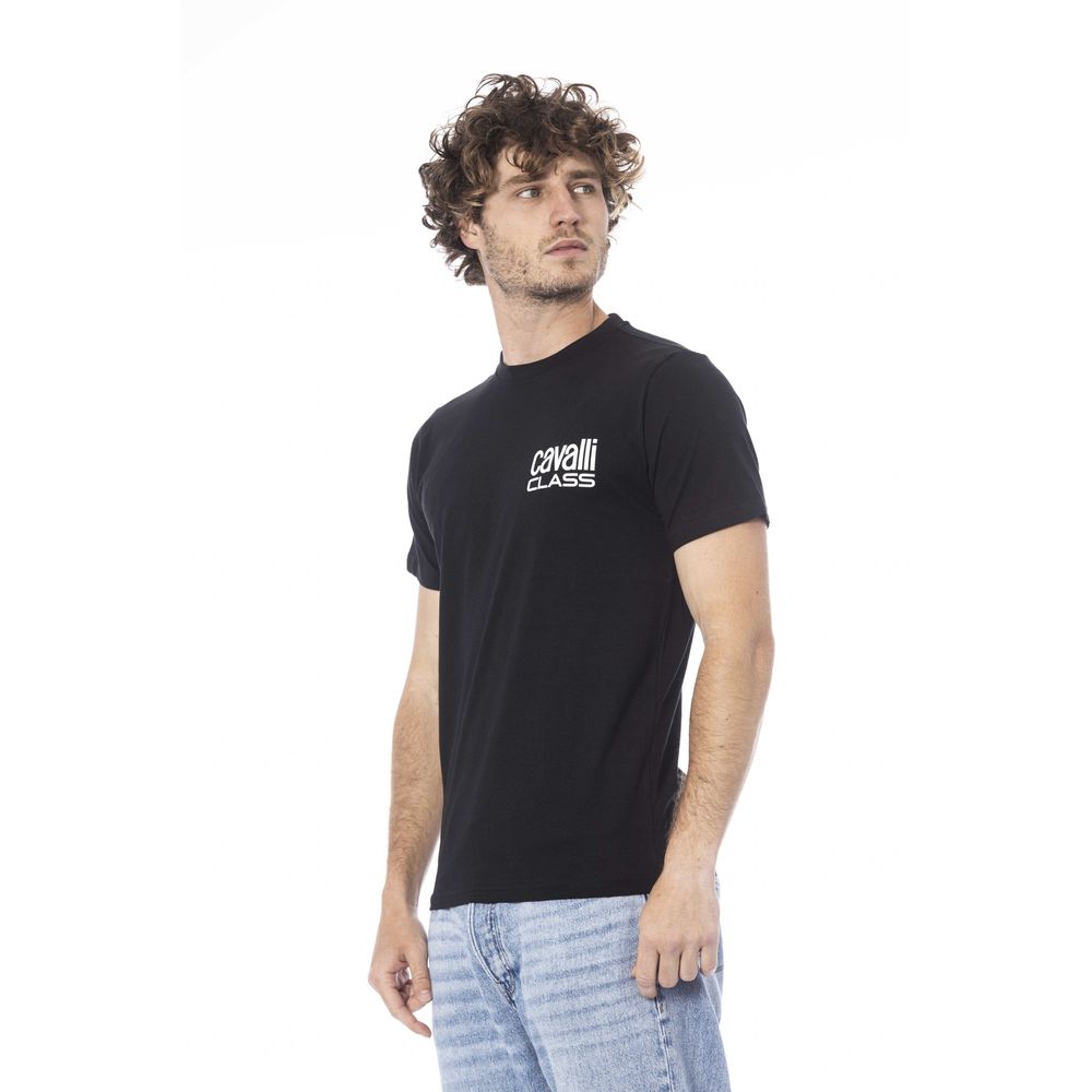 Schwarzes Herren-T-Shirt aus Baumwolle