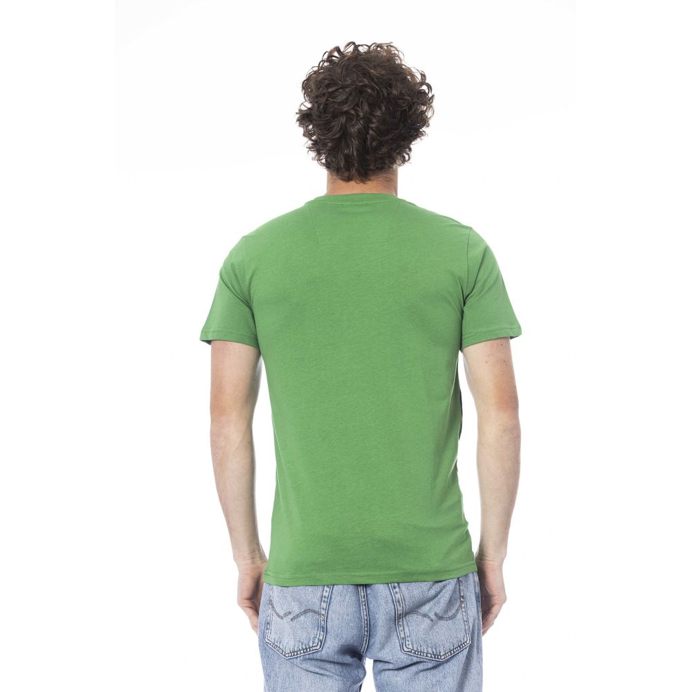 Grünes Herren-T-Shirt aus Baumwolle