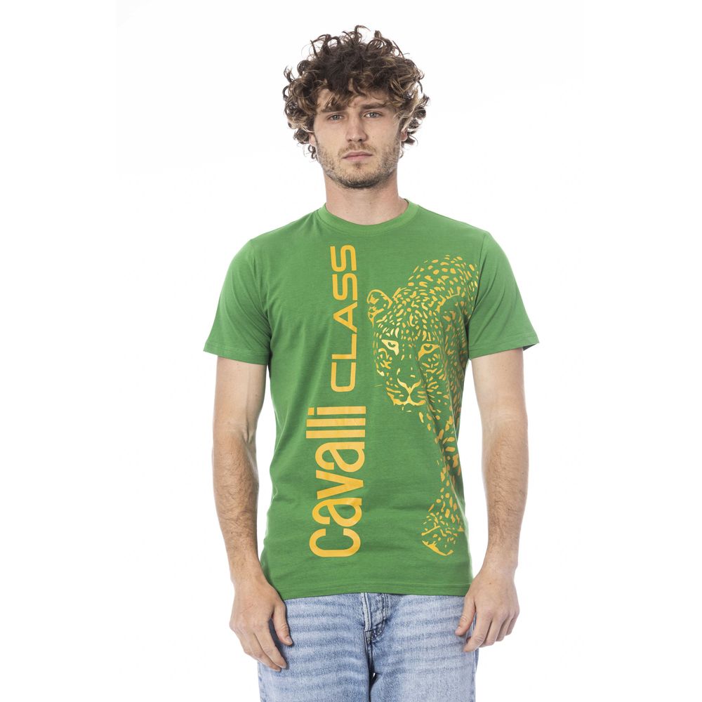 T-shirt da uomo in cotone verde