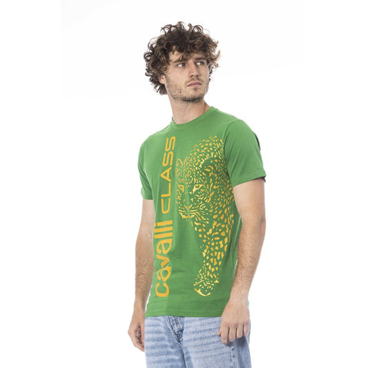 T-shirt da uomo in cotone verde
