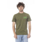T-shirt da uomo in cotone verde