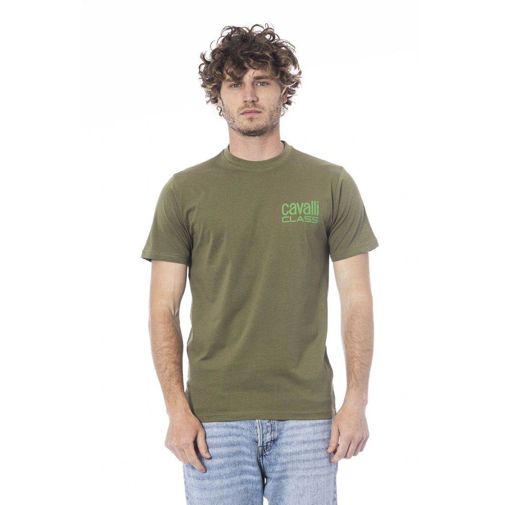 T-shirt da uomo in cotone verde