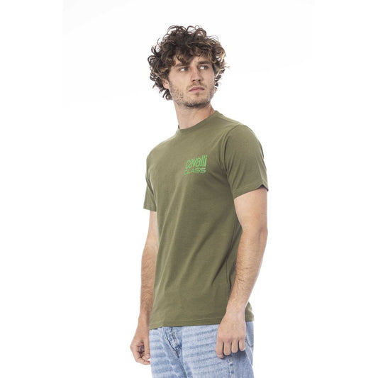 T-shirt da uomo in cotone verde