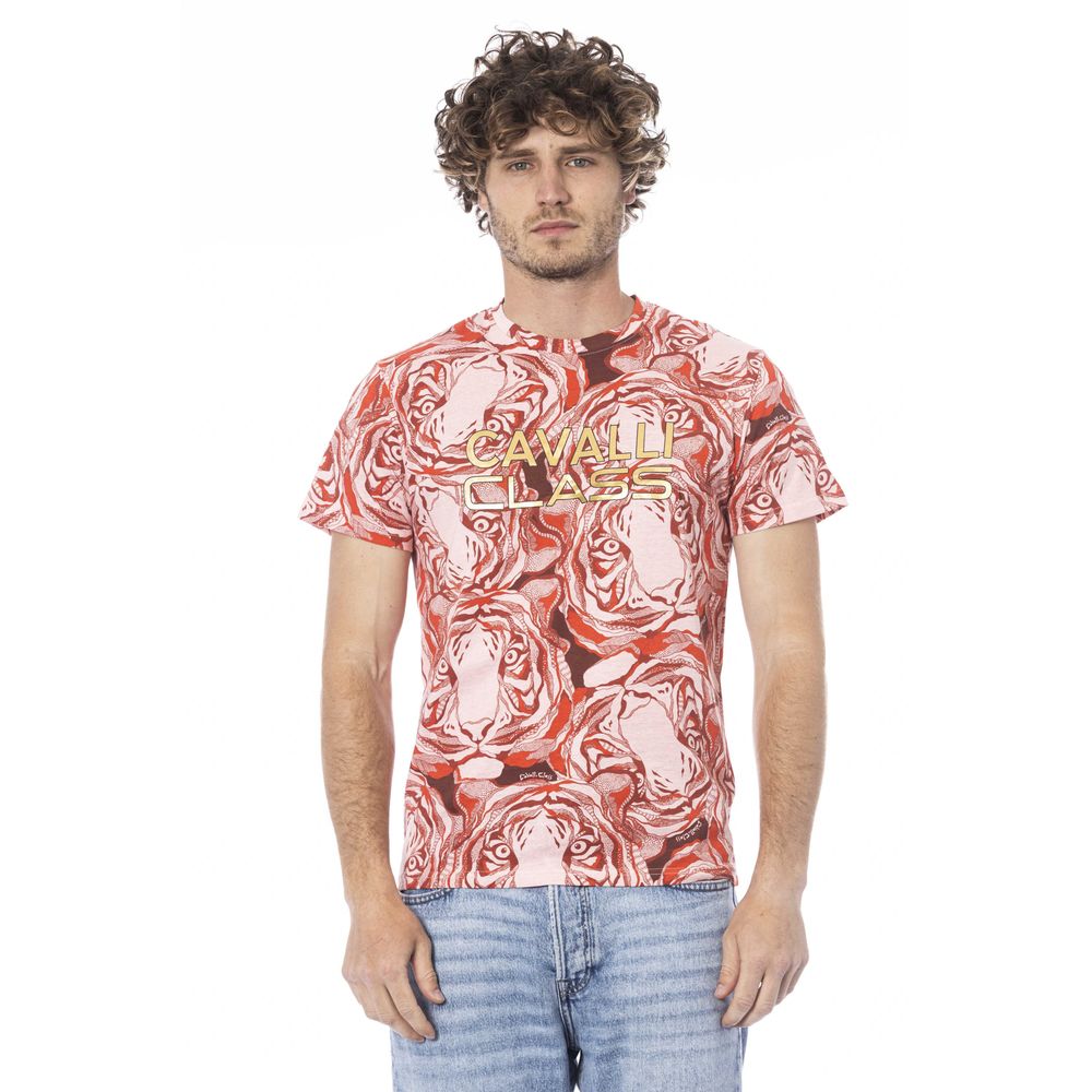 T-shirt da uomo in cotone rosso