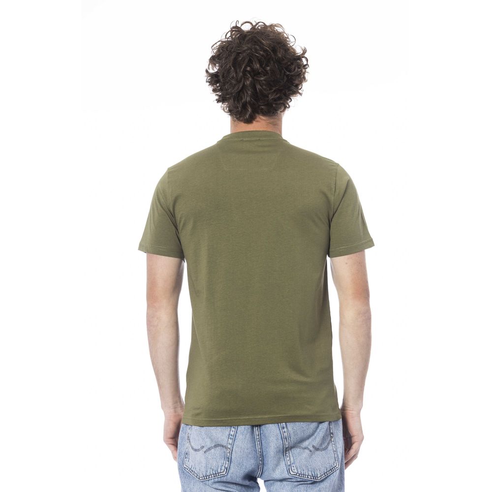 T-shirt da uomo in cotone verde