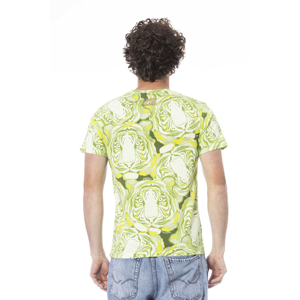 Grünes Herren-T-Shirt aus Baumwolle