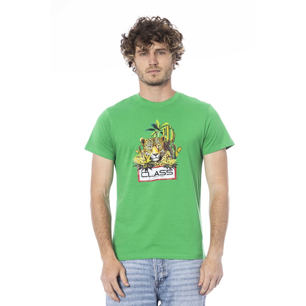 T-shirt da uomo in cotone verde