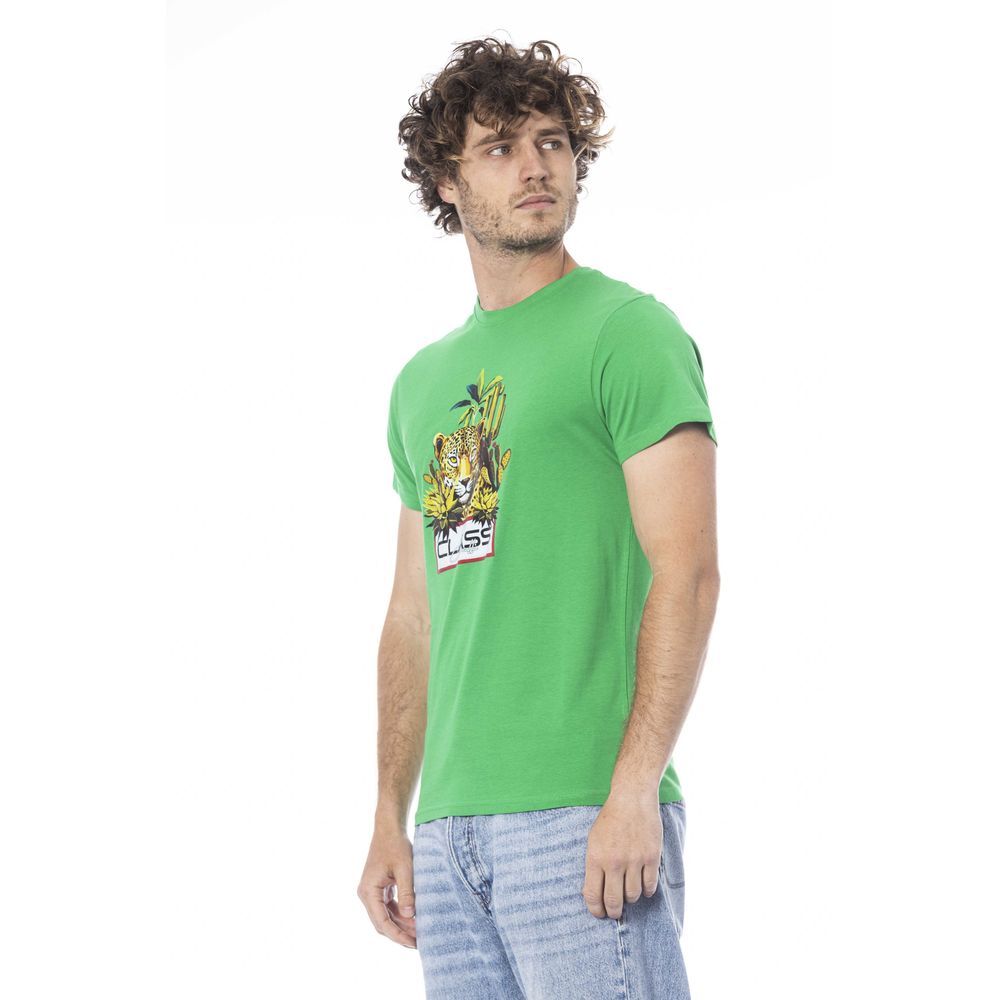 T-shirt da uomo in cotone verde