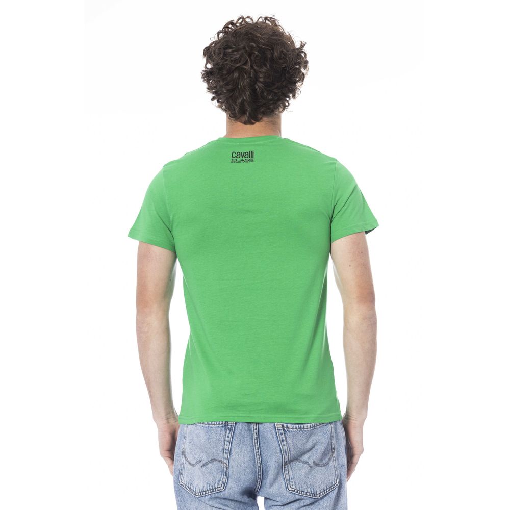 T-shirt da uomo in cotone verde