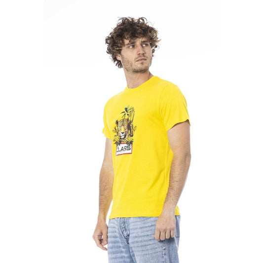 T-shirt da uomo in cotone giallo