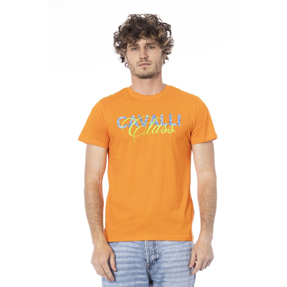 T-shirt da uomo in cotone arancione