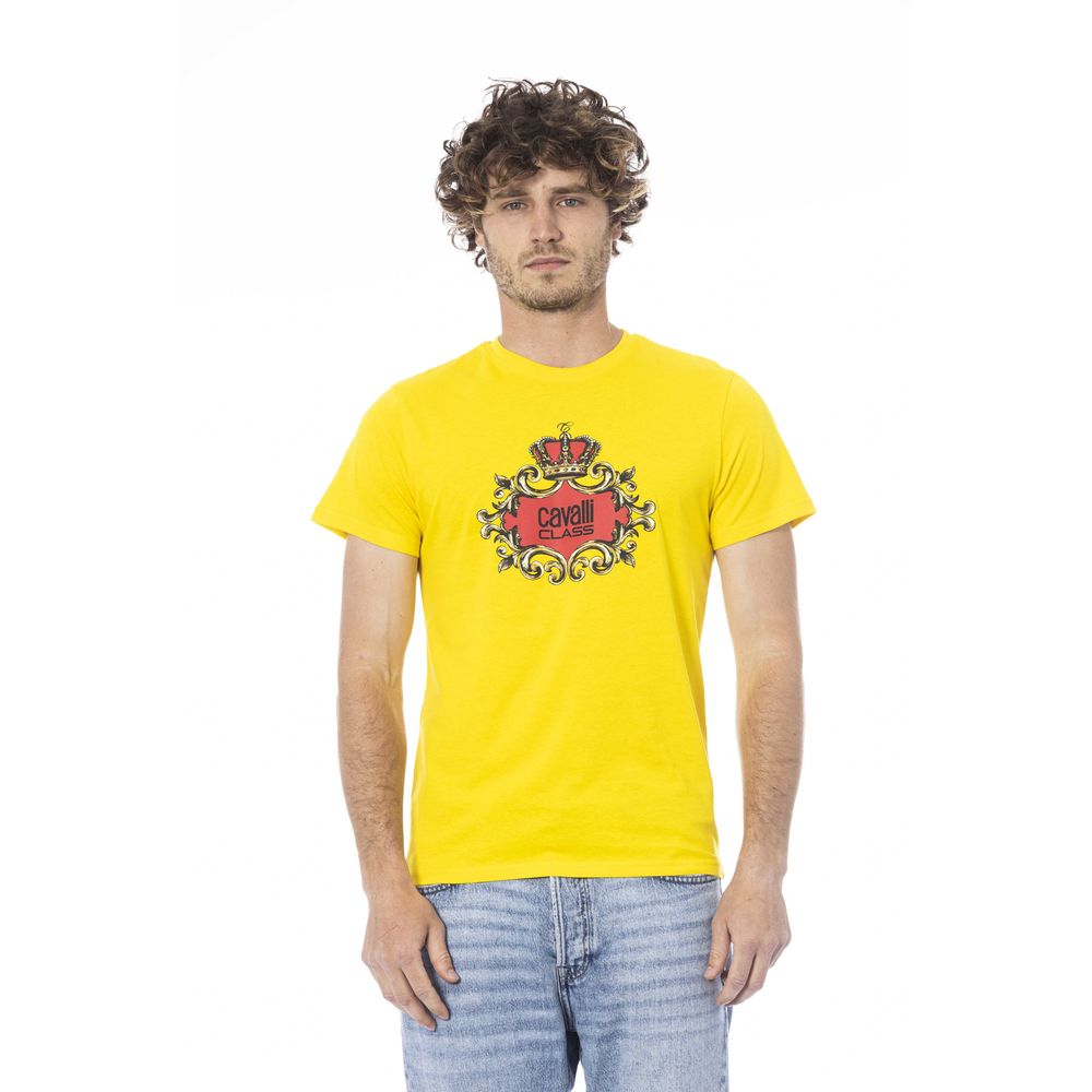 T-shirt da uomo in cotone giallo