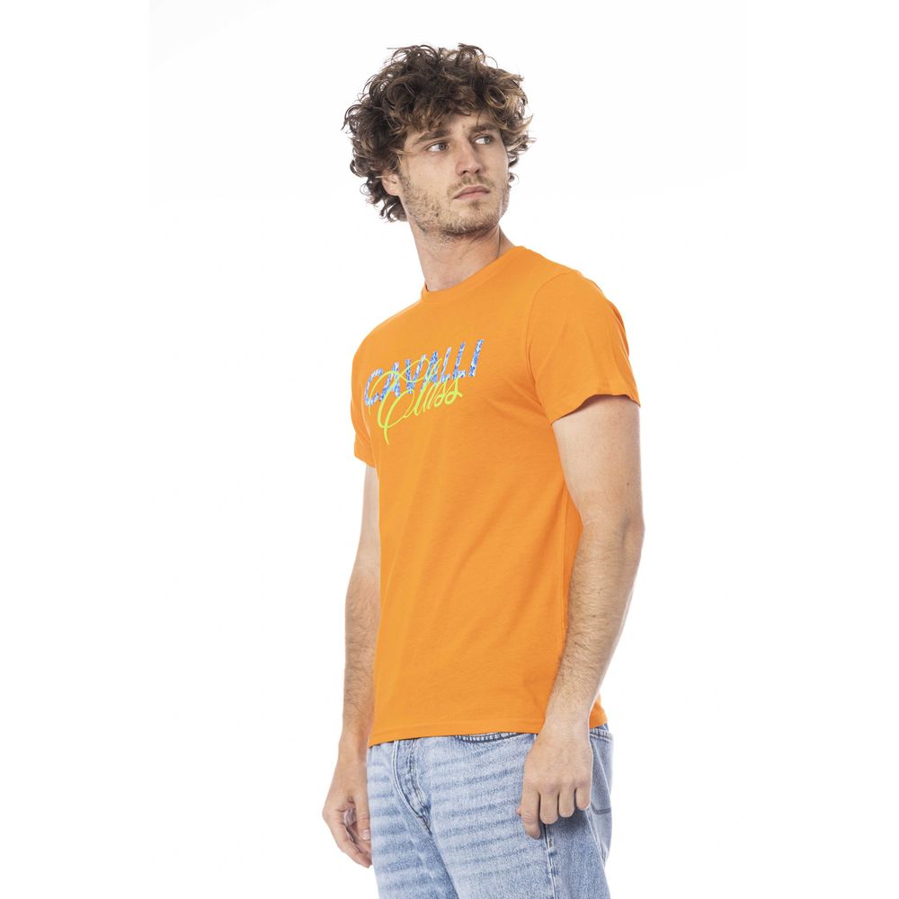 T-shirt da uomo in cotone arancione