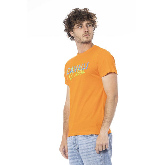 T-shirt da uomo in cotone arancione
