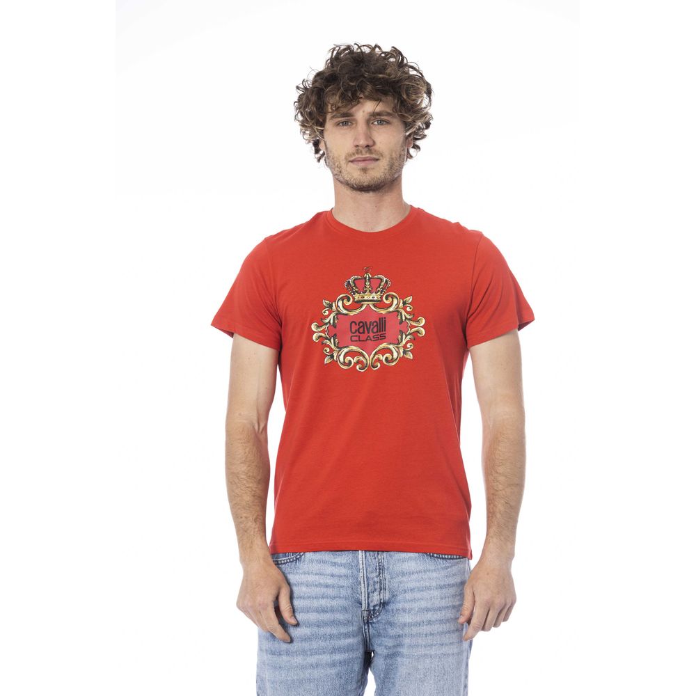 T-shirt da uomo in cotone rosso