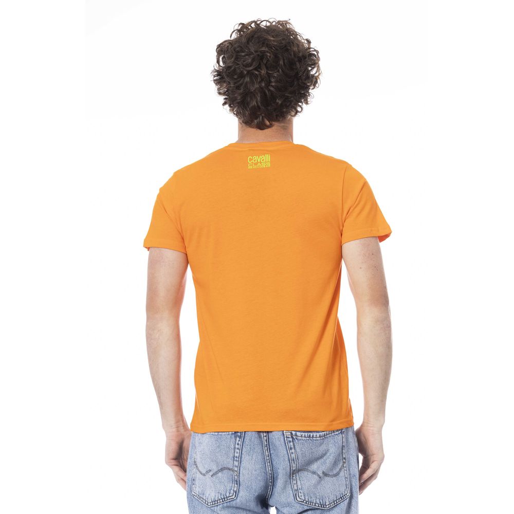 T-shirt da uomo in cotone arancione