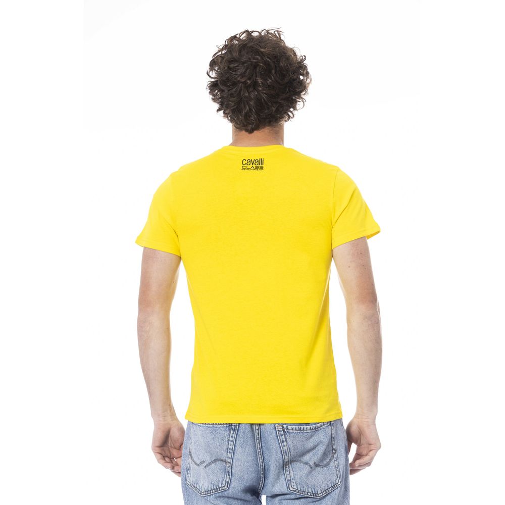 T-shirt da uomo in cotone giallo