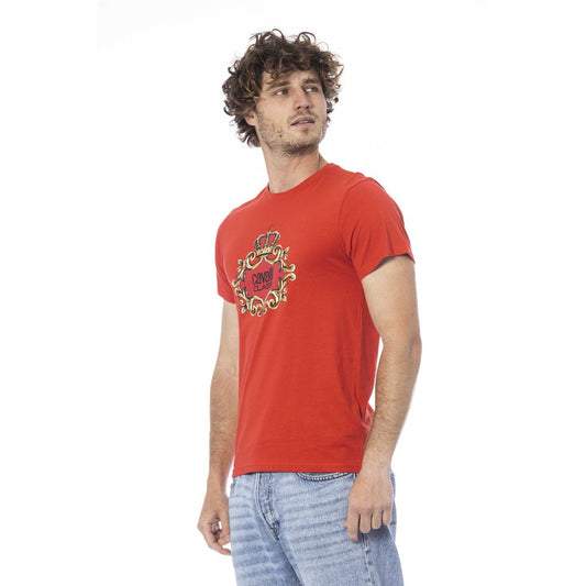 T-shirt da uomo in cotone rosso