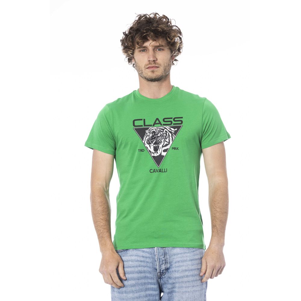 T-shirt da uomo in cotone verde