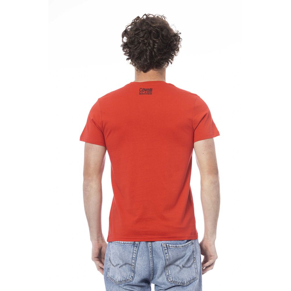 T-shirt da uomo in cotone rosso