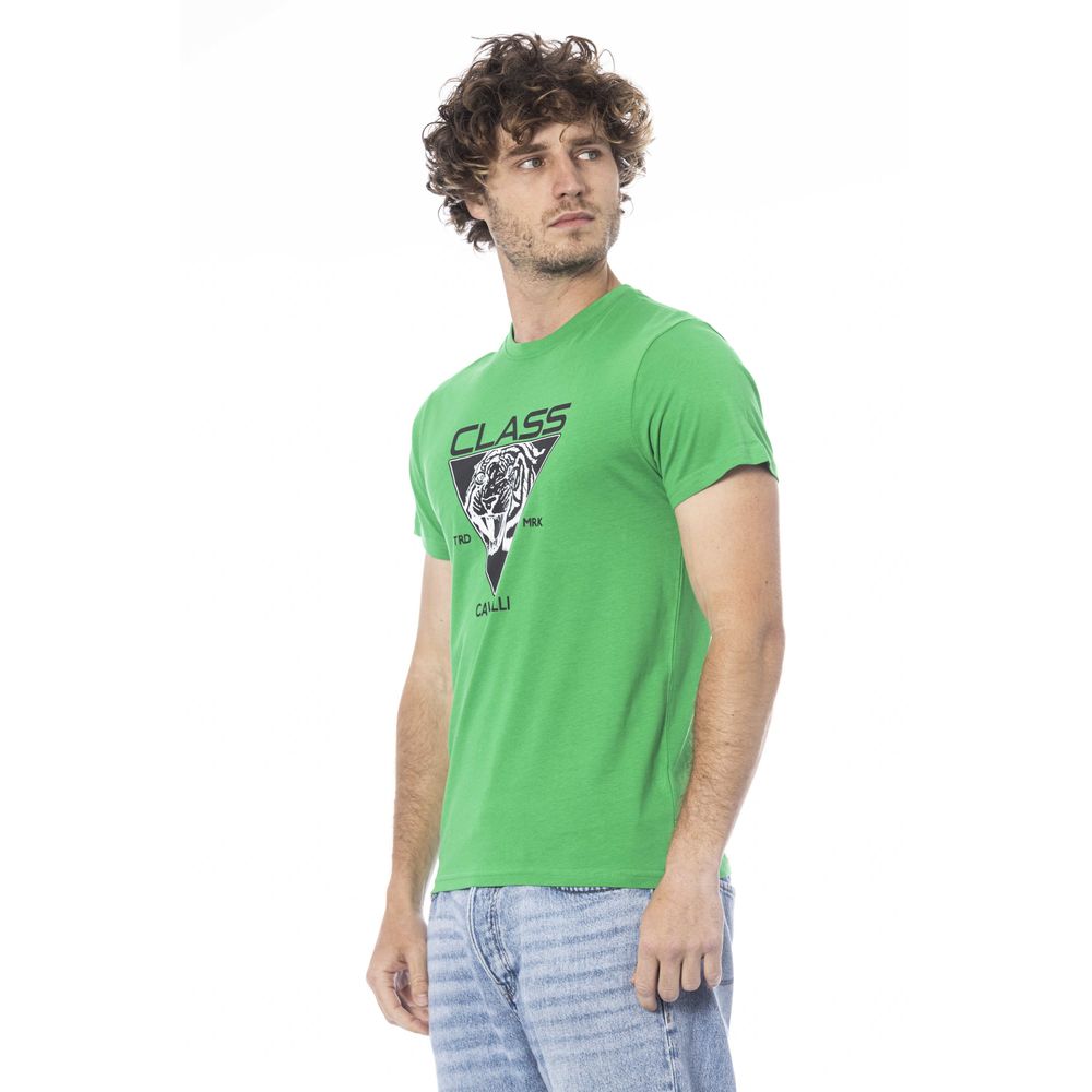 Grünes Herren-T-Shirt aus Baumwolle