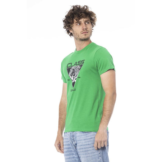 T-shirt da uomo in cotone verde