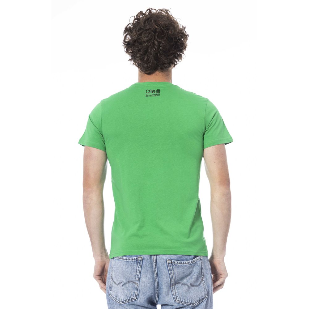 Grünes Herren-T-Shirt aus Baumwolle