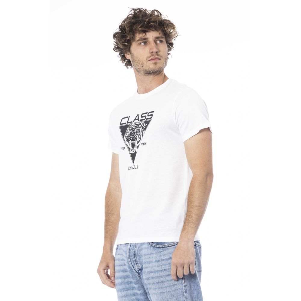 Weißes Herren-T-Shirt aus Baumwolle