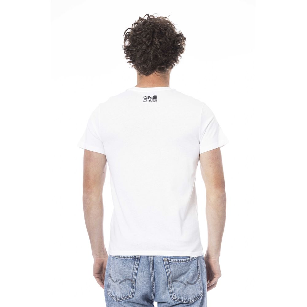 Weißes Herren-T-Shirt aus Baumwolle