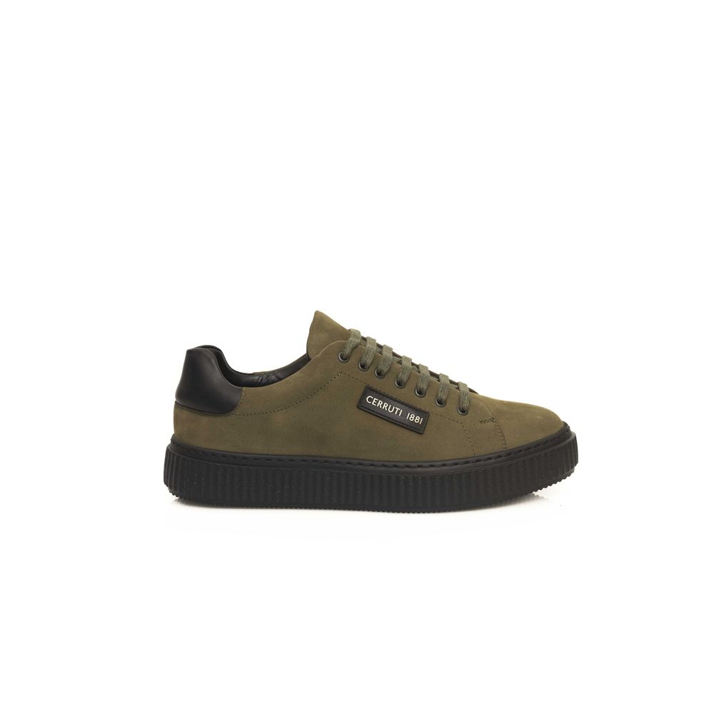 Sneaker da uomo in pelle verde