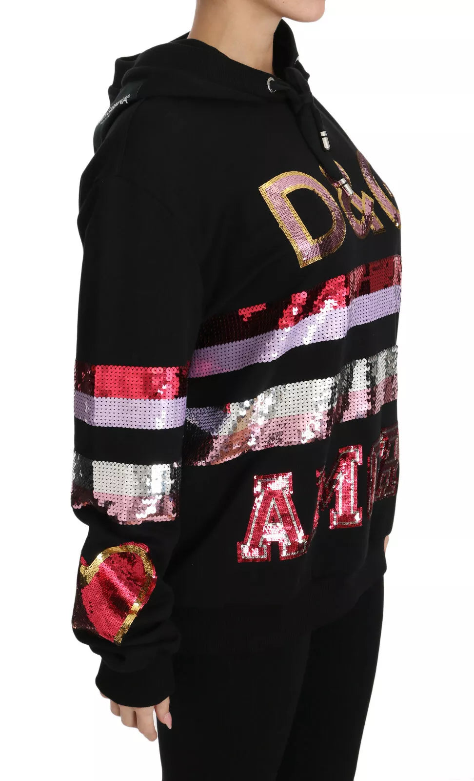 DG Pailletten-Kapuzenpullover