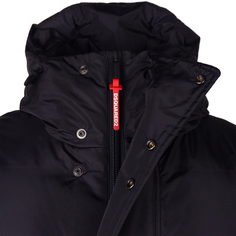 Schwarze Nylon-Herrenjacke