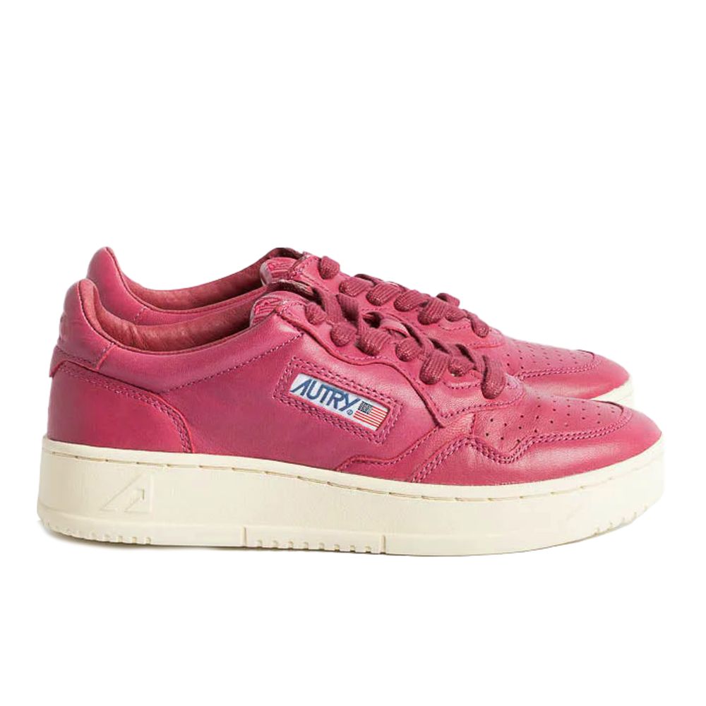 Sneaker Di Capra In Pelle Fucsia