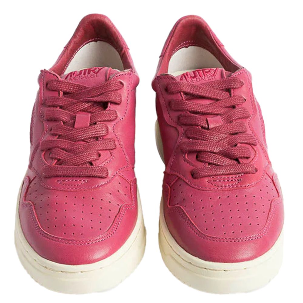 Di Capra-Sneaker aus fuchsiafarbenem Leder