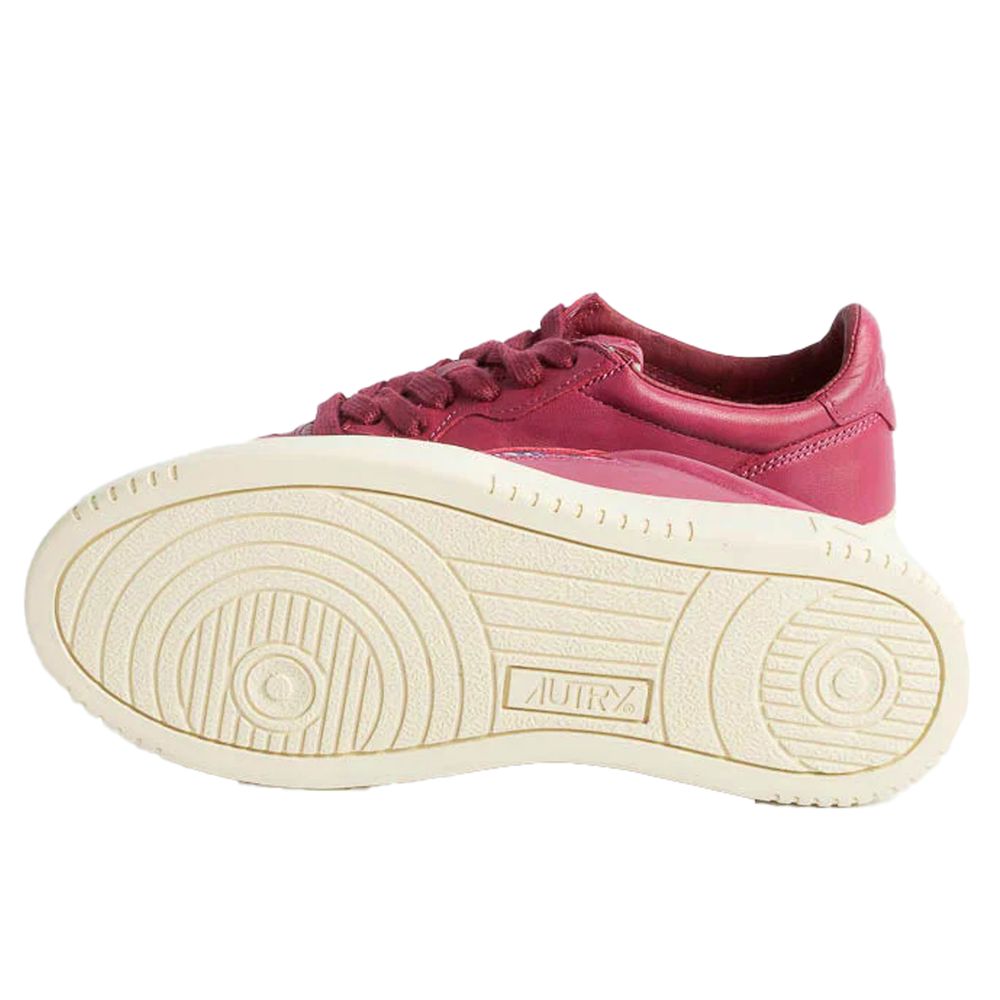 Di Capra-Sneaker aus fuchsiafarbenem Leder